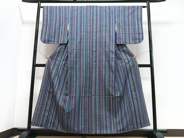 平和屋着物■上質な紬 縞 正絹 逸品 CABI6903xe