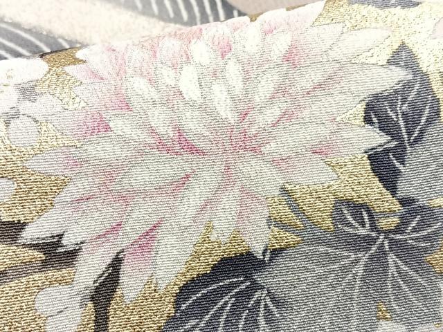平和屋着物■豪華黒留袖 駒刺繍 扇面花文 金彩 正絹 逸品 CABI6910xe