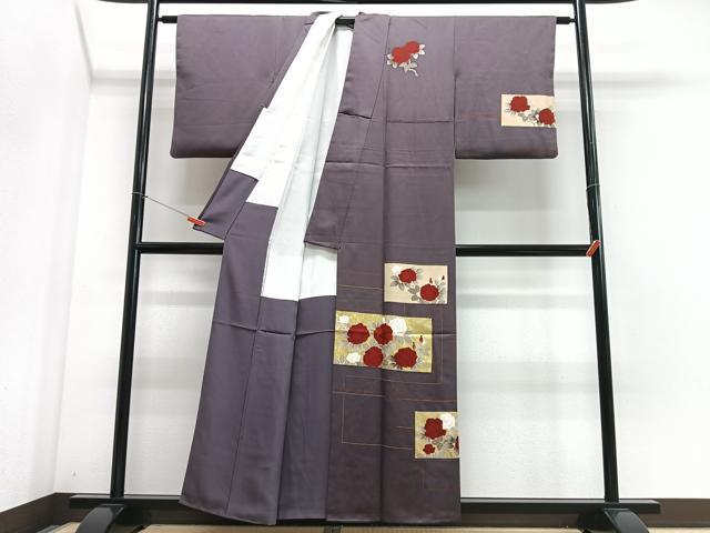 平和屋着物■訪問着 色紙花文 金彩 正絹 逸品 CABI6911xe