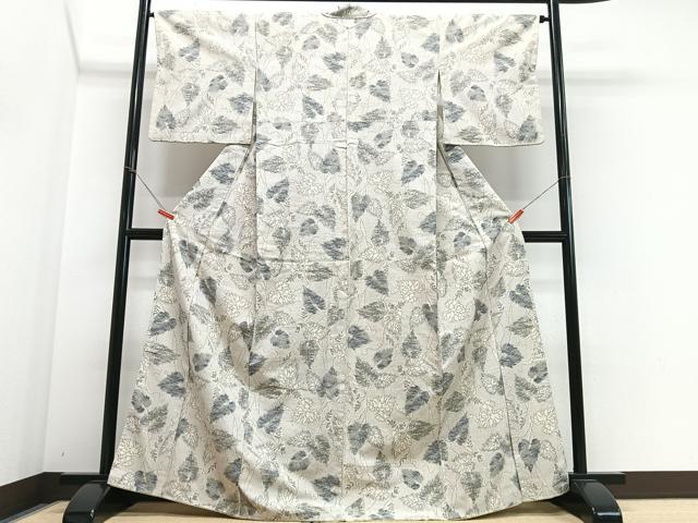 平和屋着物■上質な紬 舞葉文 正絹 逸品 CABI6923xe