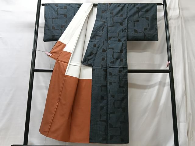 平和屋着物■本場大島紬 色紙重ね文 正絹 逸品 CABI6933xe