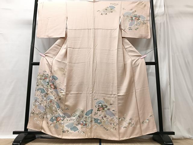 平和屋着物■訪問着 地紙花文 金彩 正絹 逸品 CABI6940xe