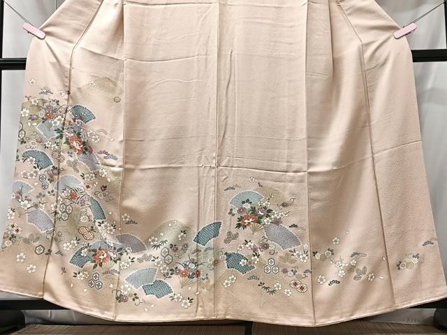 平和屋着物■訪問着 地紙花文 金彩 正絹 逸品 CABI6940xe