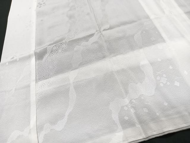 平和屋着物■長襦袢 無双仕立て 流水地紋 正絹 逸品 CABI6947xe