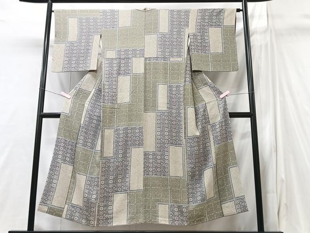 平和屋着物■上質な小紋 花唐草文 正絹 逸品 CABI6955xe