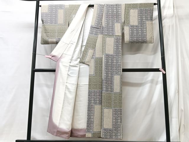 平和屋着物■上質な小紋 花唐草文 正絹 逸品 CABI6955xe