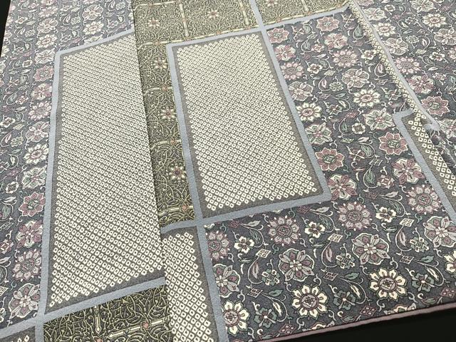 平和屋着物■上質な小紋 花唐草文 正絹 逸品 CABI6955xe