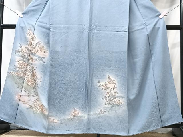 平和屋着物■訪問着 花鳥文 暈し染め 正絹 逸品 CABI6956xe