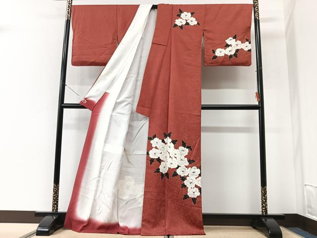 平和屋着物■訪問着 椿 正絹 逸品 CABI6978xe