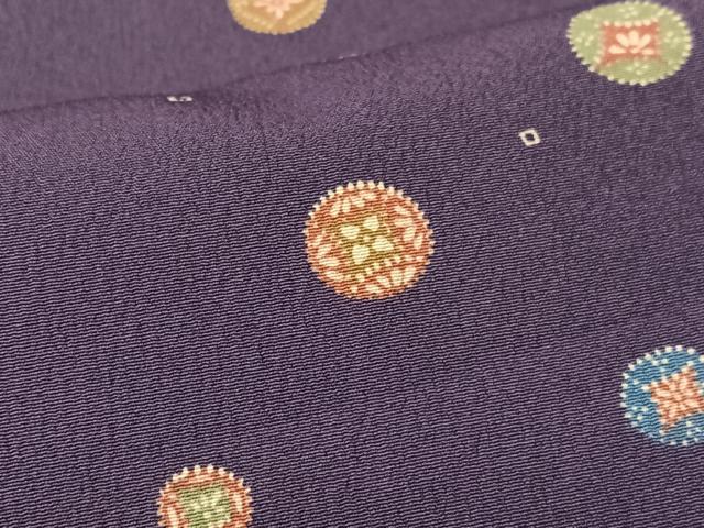 平和屋着物■小紋 七宝花文 洗える着物 CABI6988xe