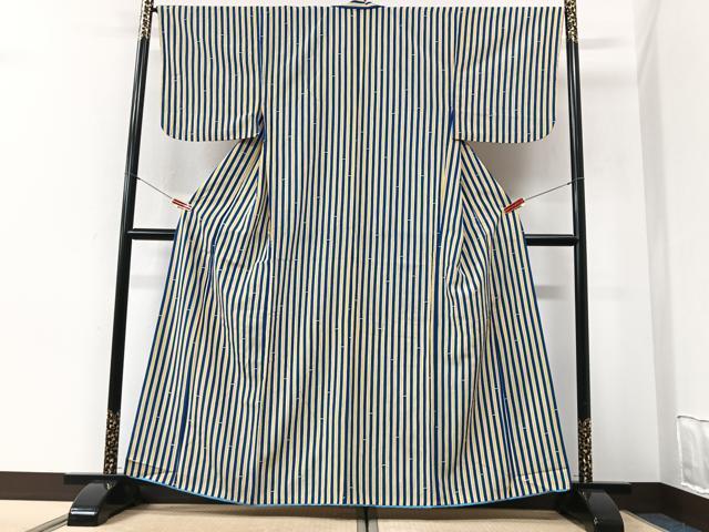 平和屋着物■小紋 竹間道 胴抜き仕立て 洗える着物 CABI6990xe