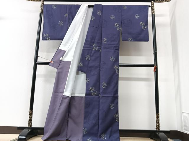 平和屋着物■小紋 花丸文 洗える着物 CABI6992xe