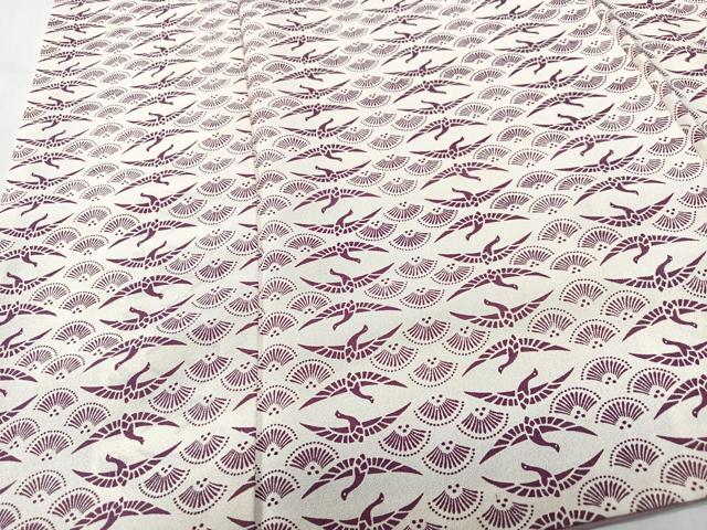 平和屋着物■上質な小紋 扇鳥文 正絹 逸品 CABI6998xe
