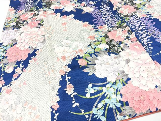 平和屋着物■上質な小紋 流水草花文 金彩 やまと誂製 正絹 逸品 CABI7010xe