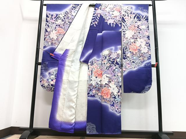 平和屋着物■豪華振袖 草花文 暈し染め 正絹 逸品 CABI7020xe