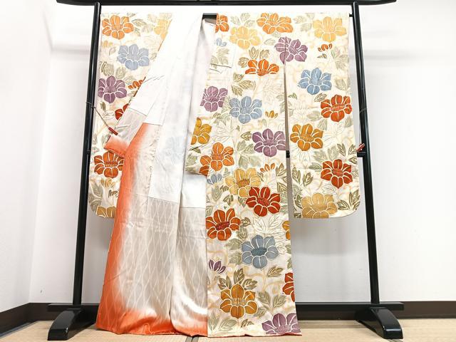 平和屋着物■豪華振袖 駒刺繍 花唐草文 金彩 正絹 逸品 CABI7030xe