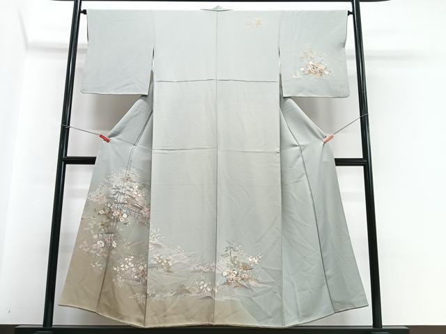 平和屋着物■訪問着 風景文 暈し染め 金彩 正絹 逸品 CABI7036xe