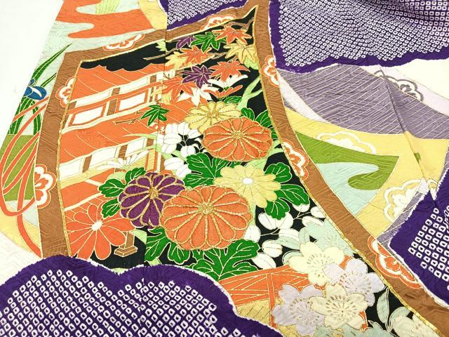 平和屋着物■豪華振袖 駒刺繍 絞り 雲取り風景文 金彩 今野屋扱い 正絹 逸品 CABI7060xe