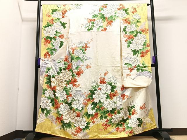 平和屋着物□豪華振袖 刺繍 草花文 金銀彩 正絹 逸品 CABI7074xe