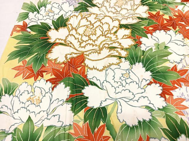 平和屋着物■豪華振袖 刺繍 草花文 金銀彩 正絹 逸品 CABI7074xe