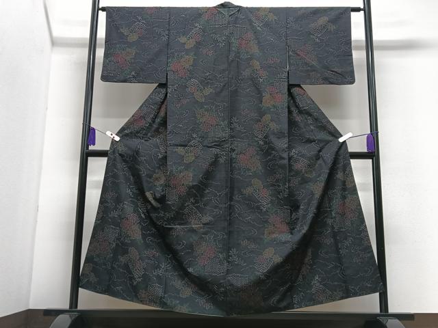 平和屋着物■上質な紬 舞花文 正絹 逸品 CABI7082xe
