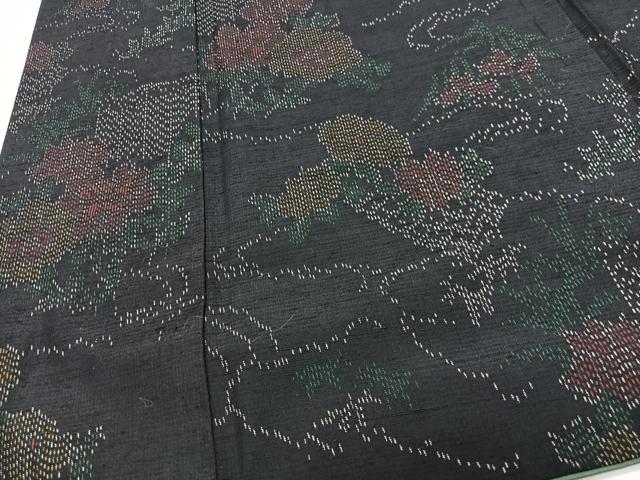 平和屋着物■上質な紬 舞花文 正絹 逸品 CABI7082xe