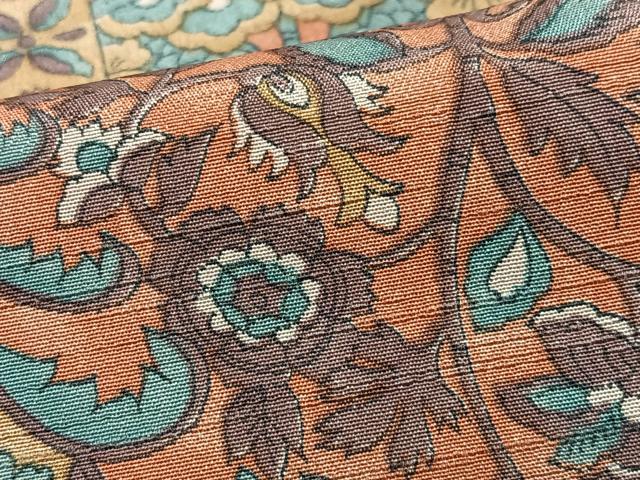 平和屋着物■上質な小紋 御召縮緬 花唐草文 正絹 逸品 CABI7090xe