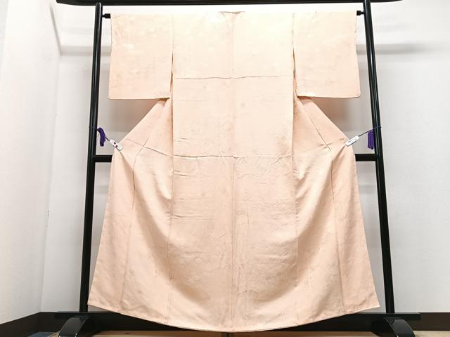 平和屋着物■上質な色無地 芝草花地紋 雄黄色 正絹 逸品 CABI7098xe
