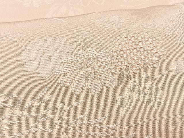 平和屋着物■上質な色無地 芝草花地紋 雄黄色 正絹 逸品 CABI7098xe