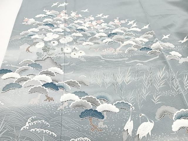 平和屋着物■訪問着 飛鶴浜松文 正絹 逸品 CABI7103xe