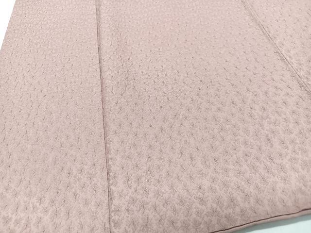 平和屋着物■上質な色無地 舞葉地紋 赤香色 正絹 逸品 CABI7106xe