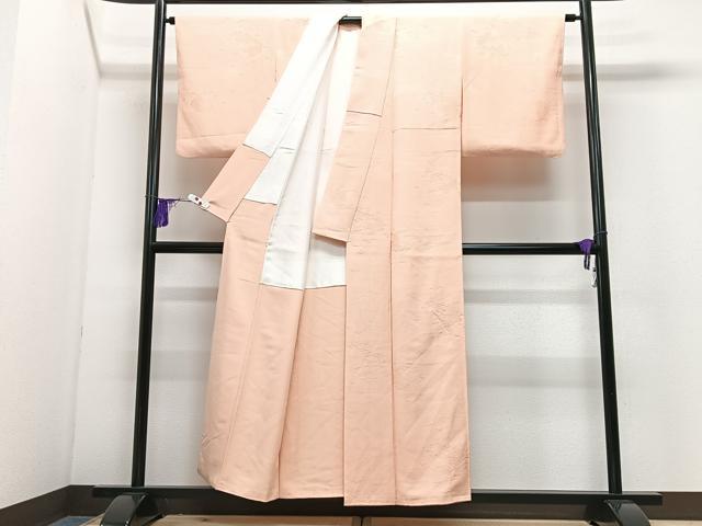 平和屋着物■上質な色無地 花丸地紋 雄黄色 正絹 逸品 CABI7108xe