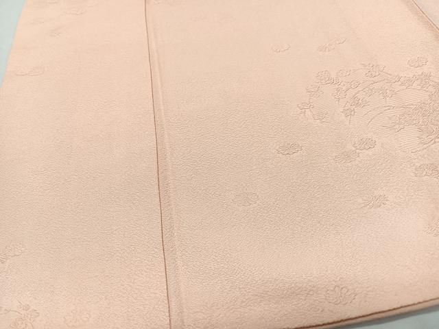 平和屋着物■上質な色無地 花丸地紋 雄黄色 正絹 逸品 CABI7108xe