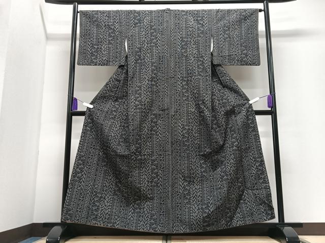 平和屋着物■上質な紬 幾何学文様 正絹 逸品 CABI7141xe