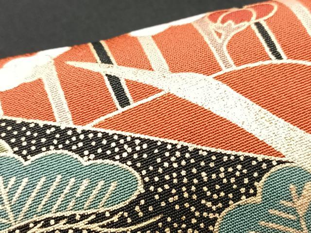 平和屋着物■豪華黒留袖 飛鶴短冊花文 金彩 正絹 逸品 CABI7148xe