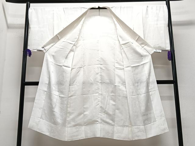 平和屋着物■長襦袢 無双仕立て 流水花地紋 やまと誂製 正絹 逸品 CABI7150xe