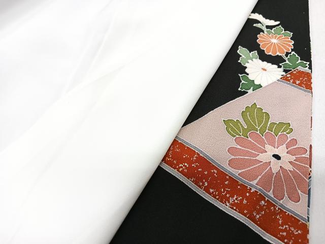 平和屋着物■豪華黒留袖 駒刺繍 御所車扇面花松文 金彩 正絹 逸品 CABI7152xe