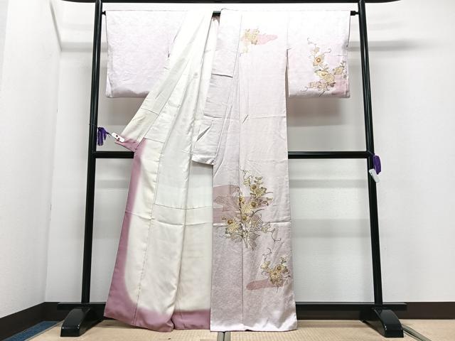 平和屋着物■訪問着 草花文 金彩 正絹 逸品 CABI7153xe