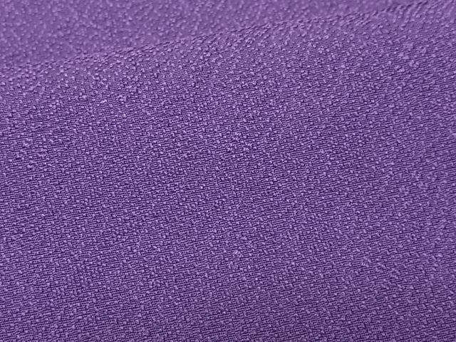 平和屋着物■上質な色無地 舞花地紋 茄子紺色 正絹 逸品 CABI7160xe