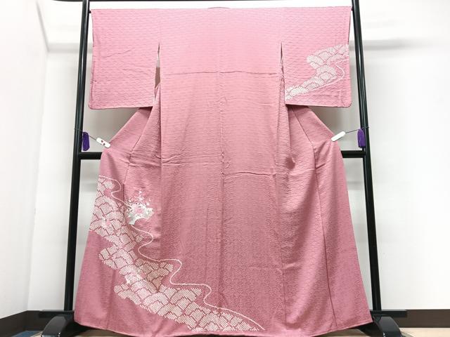 平和屋着物■訪問着 総刺繍 絞り 扇面花文 正絹 逸品 CABI7184xe