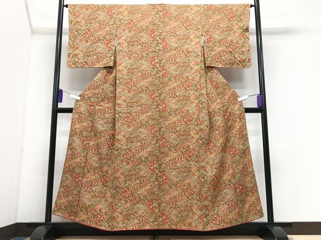 平和屋着物■上質な小紋 草花文 正絹 逸品 CABI7193xe
