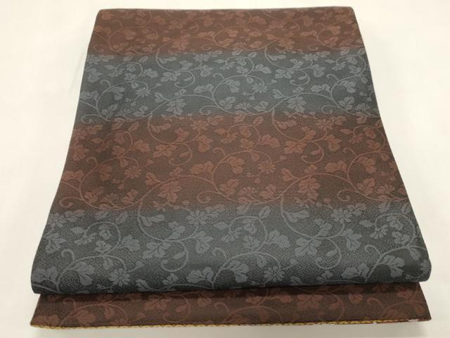 平和屋着物●両面 全通柄袋帯 格子柄 正絹 逸品 CABI7204dy