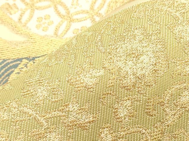 平和屋着物●六通柄 本袋帯 篠粋 名物裂 金糸 正絹 逸品 CABI7210dy