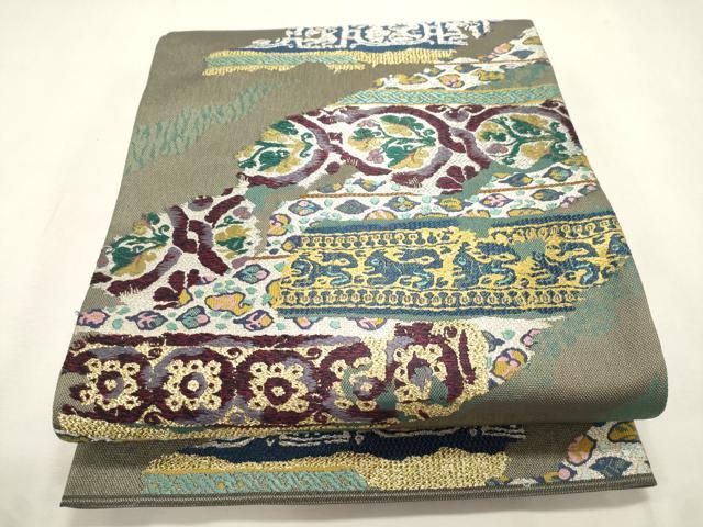 平和屋着物●六通柄袋帯 花井道長 コプトコレクション 金銀糸 正絹 逸品 CABI7213dy