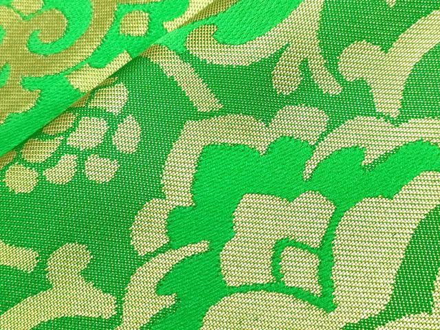 平和屋着物●西陣 川島織物 六通柄 本袋帯 花鳥文 金糸 正絹 逸品 CABI7217dy