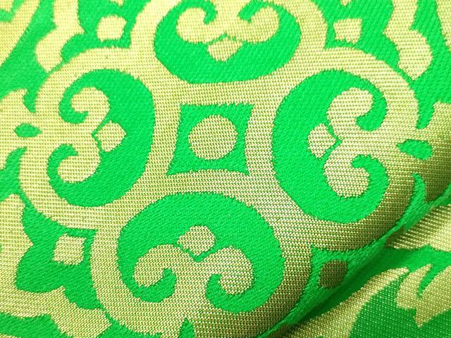 平和屋着物●西陣 川島織物 六通柄 本袋帯 花鳥文 金糸 正絹 逸品 CABI7217dy