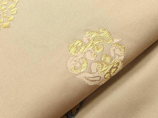 平和屋着物●六通柄袋帯 唐織 波揺華更紗文 金糸 正絹 逸品 CABI7220dy