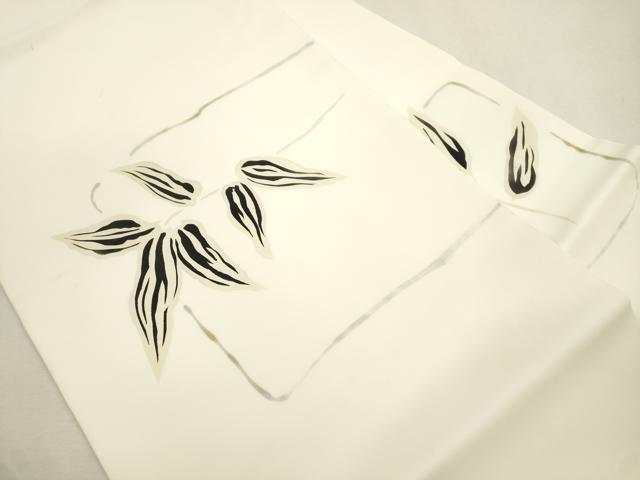 平和屋着物●塩瀬 九寸名古屋帯 草木文 金彩 正絹 逸品 CABI7226dy