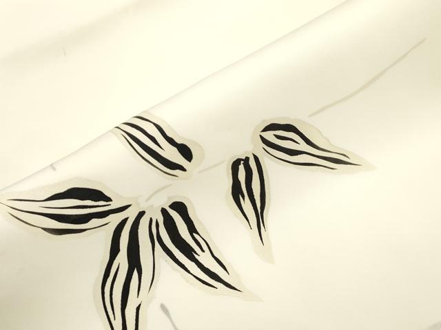 平和屋着物●塩瀬 九寸名古屋帯 草木文 金彩 正絹 逸品 CABI7226dy