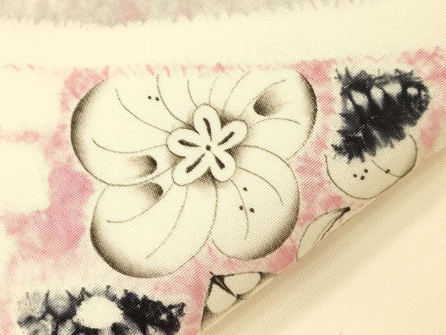 平和屋着物●染色作家 小倉淳史 塩瀬 九寸名古屋帯 辻が花 絞り 正絹 逸品 CABI7248dy
